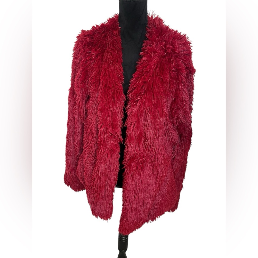 Angie Red Faux Fur Jacket
